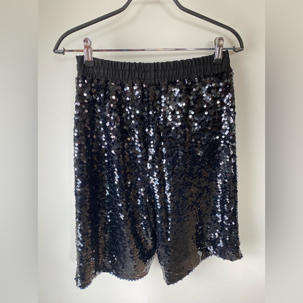 ottod'Ame Black Sequin Shorts